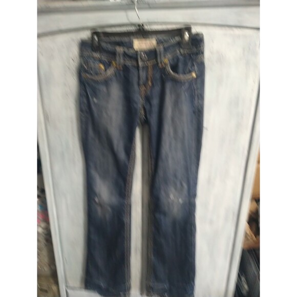 MEK Distressed Denim Bootcut Jeans Size 27 - Picture 3 of 12